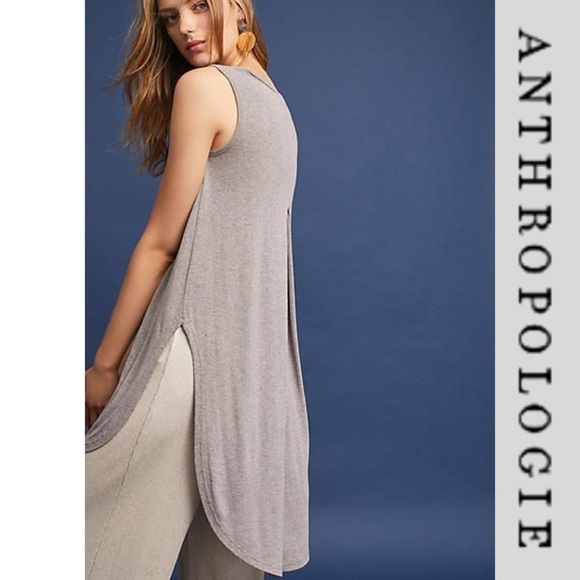 NWT Anthropologie Shorebound Tunic Tank Top Sand - Picture 1 of 10